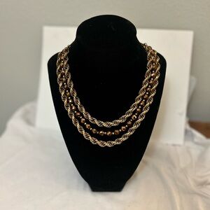 Elegant Gold-Tone Layered Necklace